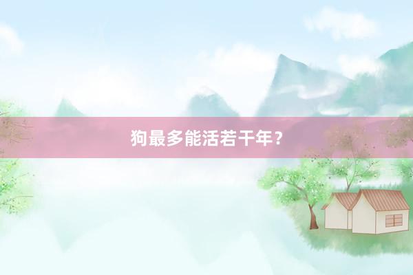 狗最多能活若干年？